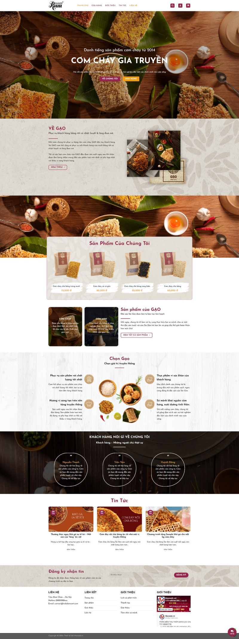 Website thực phẩm – TP11